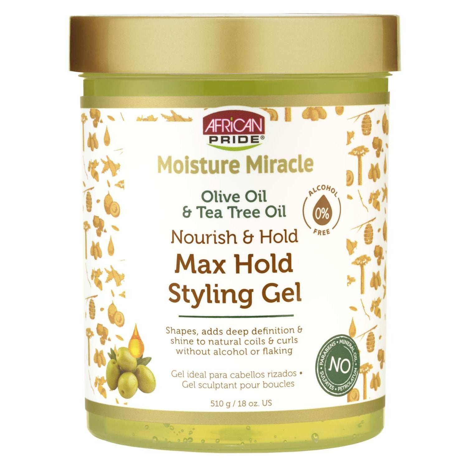 African Pride Moisture Miracle Olive Oil Tea Tree Oil Max Hold Styling Gel African Pride Moisture Miracle Olive Oil Tea Tree Oil Max Hold Styling Gel